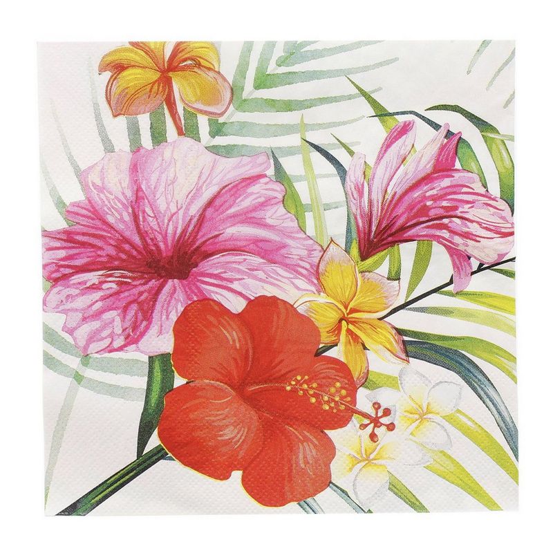 Hawaiian Luau Dinnerware Set, Tropical Party Supplies (Serves 24, 144 Pieces)