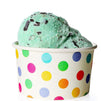 50-Count Paper Ice Cream Sundae Cups, Yogurt Dessert Bowls, Rainbow Polka Dots Party Supplies, 8-Ounces