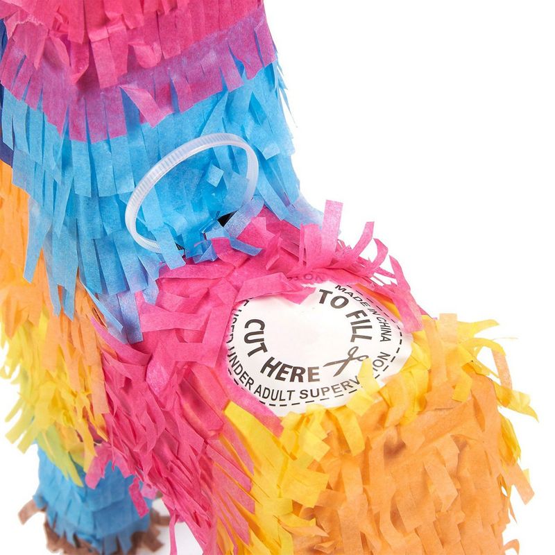 Rainbow Bull Pinatas for Cinco de Mayo, Kid's Birthday Party (Mini, 3 Pack)