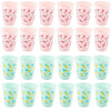 Plastic Party Cups - 24-Pack Reusable Tumblers, 16-Ounce Plastic Cups, Tropical Themed Party Supplies for Bridal Showers, Birthdays, Flamingo and Pineapple Designs, 3.5 x 4.4 x 3.5 inches