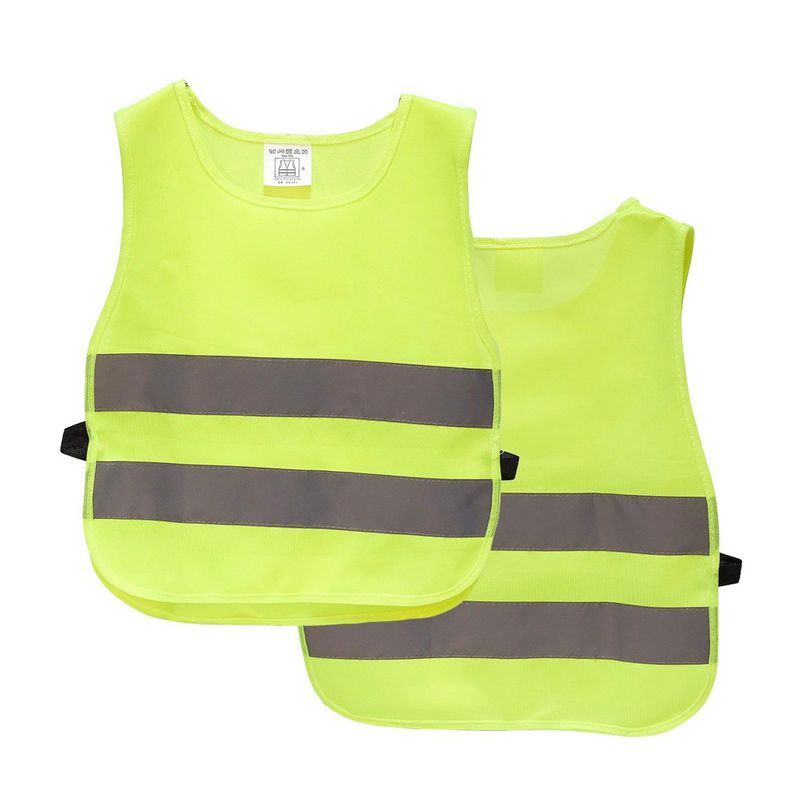 Kids Reflector Vest - 2-Pack High Visibility Vests, Reflective Vests for Outdoor Night Activities or Construction Worker Costume