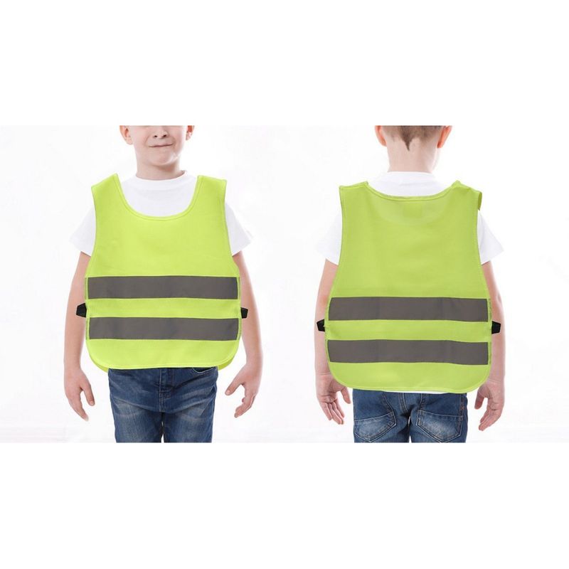 Kids Reflector Vest - 2-Pack High Visibility Vests, Reflective Vests for Outdoor Night Activities or Construction Worker Costume