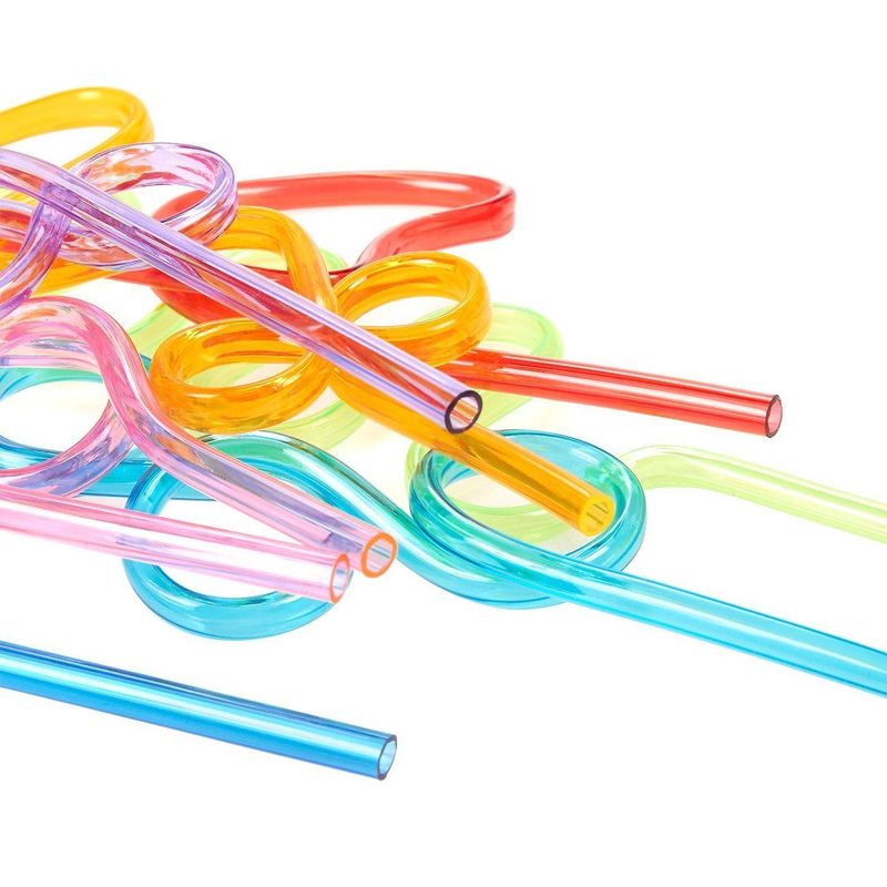 Crazy Straws, Party Supplies for Kid's Birthday Celebration, Classroom Event ( 100 Count)