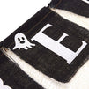 Blue Panda Halloween Banner - Trick Treat Decoration Sign - Burlap Bunting Halloween Decoration, 5.7 Feet Long, Black, White