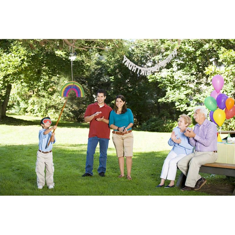 Small Rainbow Star Pinata for Cinco De Mayo, Kid's Birthday Party (12.6 In)