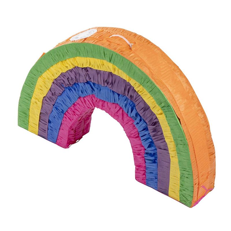 Small Rainbow Star Pinata for Cinco De Mayo, Kid's Birthday Party (12.6 In)