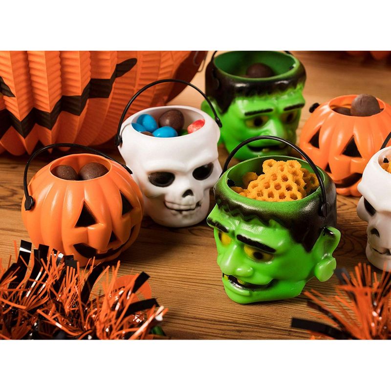 Spooky Halloween Candy Buckets for Trick or Treating (24 Pack)