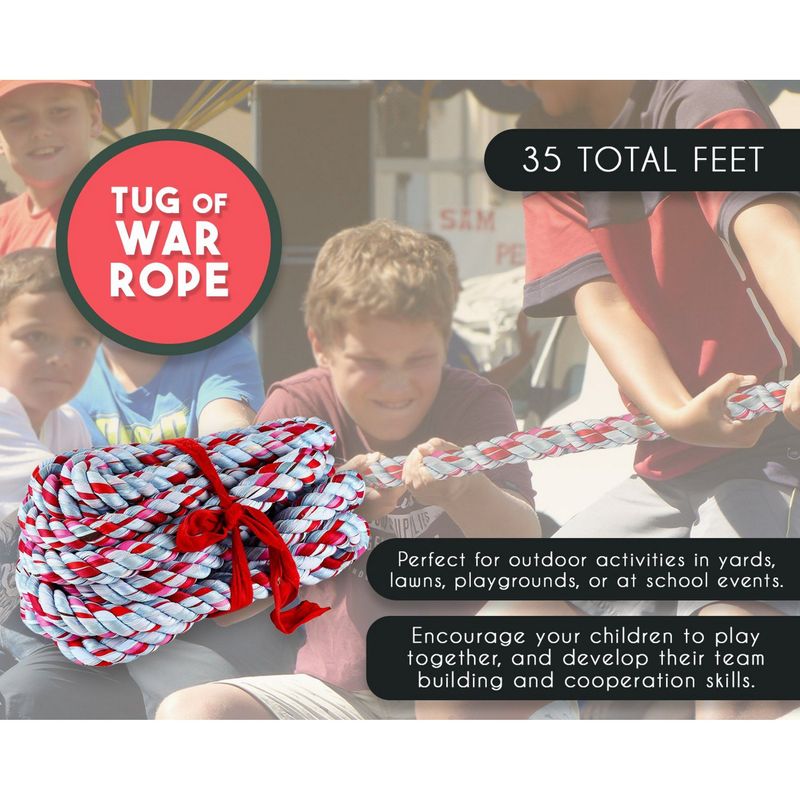 Tug of War Rope for Adult and Kids Outdoor Party Game (35 Feet)