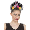 Day of the Dead Headbands Sugar Skull Rose and Black Lace Crowns (3 Pack)