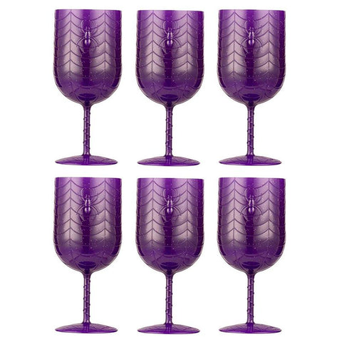 PEEK-A-BOO HALLOWEEN GLITTER WINE GLASS — Peach & Pom