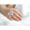 Blue Panda 36-Pack Bulk Jumbo Fake Diamond Rings for Kids Party Favors, Wedding, Bachelorette, & Bridal Decor