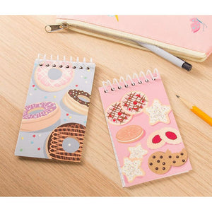 Spiral Notepads with Dessert Design (3 x 5 Inches, 24-Pack)