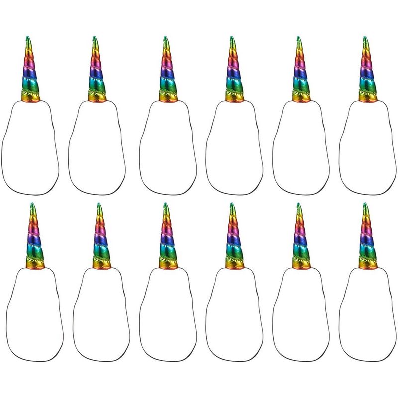 Unicorn Horn 12 Pack Rainbow Headband for Theme Parties Cosplay Costume Festival