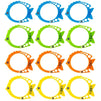 Fish Shaped Pool Diving Water Rings for Kids, Swimming Dive Toys (12 Pack)