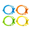 Fish Shaped Pool Diving Water Rings for Kids, Swimming Dive Toys (12 Pack)