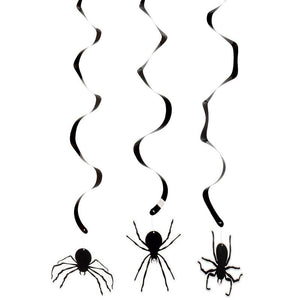 Halloween Spider Paper Ceiling Decorations, Hanging Decor (37.5 In, 30 Pack)