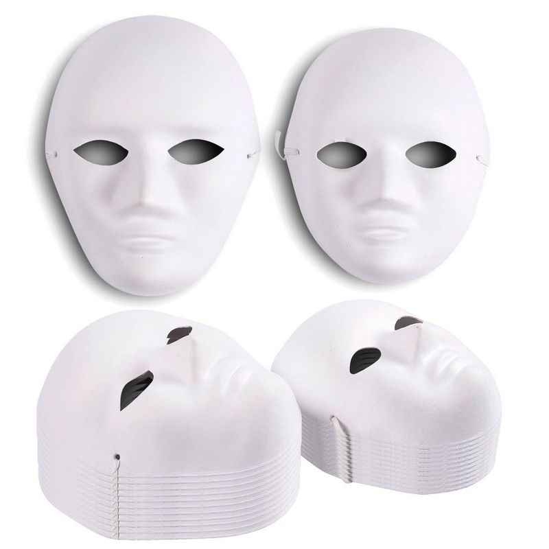 POP! Possibilities 3 pk Paper Masquerade Masks - White