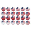 American Flag Round Buttons - 24-Pack of United States Lapel Round Pins, USA Flag Metal Badge for Fourth of July, Election, Patriotic Events, 2.25 Inches Diameter