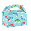 Treat Boxes - 24-Pack Paper Party Favor Boxes, Rainbow Design Goodie Boxes for Birthdays and Events, 2 Dozen Party Gable Boxes, 6 x 3.3 x 3.6 inches