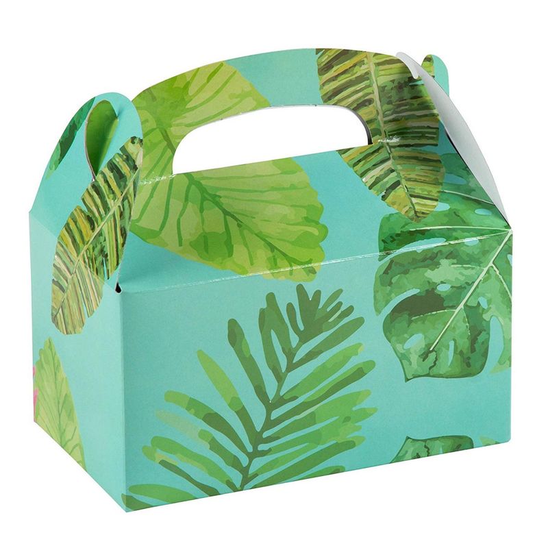 Luau Party Favor Boxes, Tropical Gift Box Set (6 x 3.3 x 3.6 In, 24 Pack)