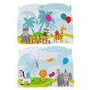 Treat Boxes - 24-Pack Paper Party Favor Boxes, Zoo Animal Design Goodie Boxes for Birthdays and Events, 2 Dozen Party Gable Boxes, 6 x 3.3 x 3.6 inches