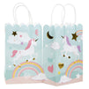 Unicorn Party Bag with Handles, Pastel Rainbow (5.5 x 8.6 x 3 Inches, 24 Pack)