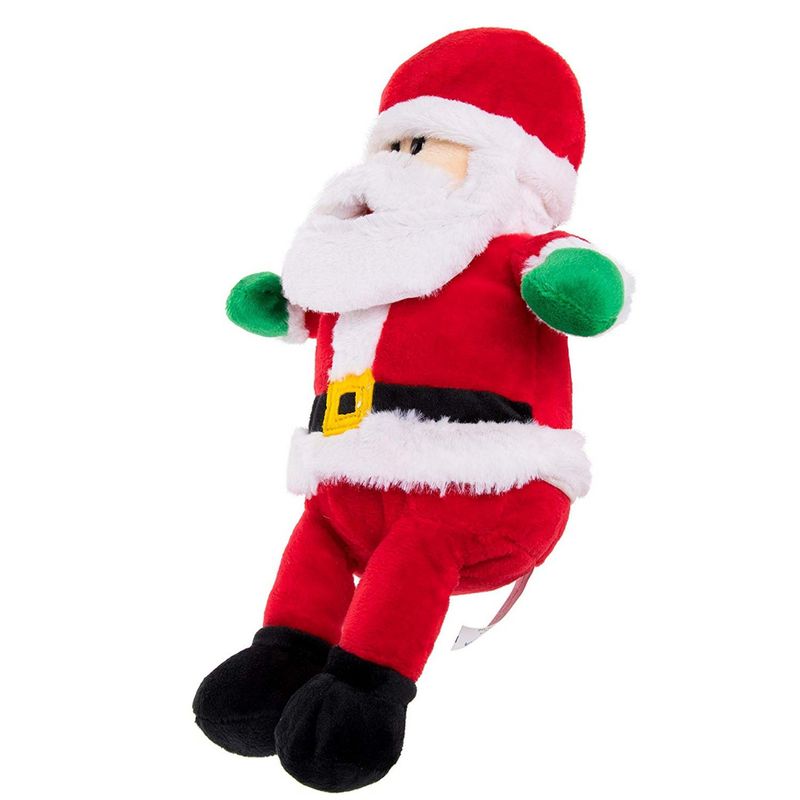 Christmas Plush Toy, Santa Stuffed Animal for Kids Gifts (7.5 x 10.7 x 3 in)