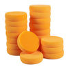 Round Synthetic Sponge, Arts and Crafts Supplies (Orange, 3.5 x 3.5 x 1 In, 20-Pack)