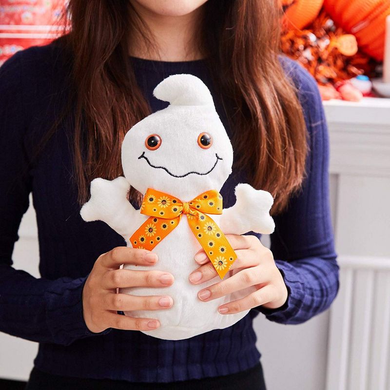 Ghost Stuffed Animals, Halloween Plush Toy for Kids (7 x 9.5 x 3.2 In)
