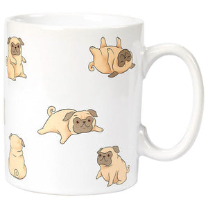 Ceramic Smiling Pug Coffee Mug (16 oz)