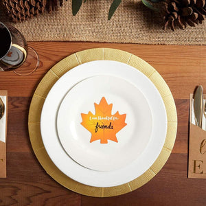 Thankful For Table Place Cards, Thanksgiving Leaf Cutouts (50 Count)