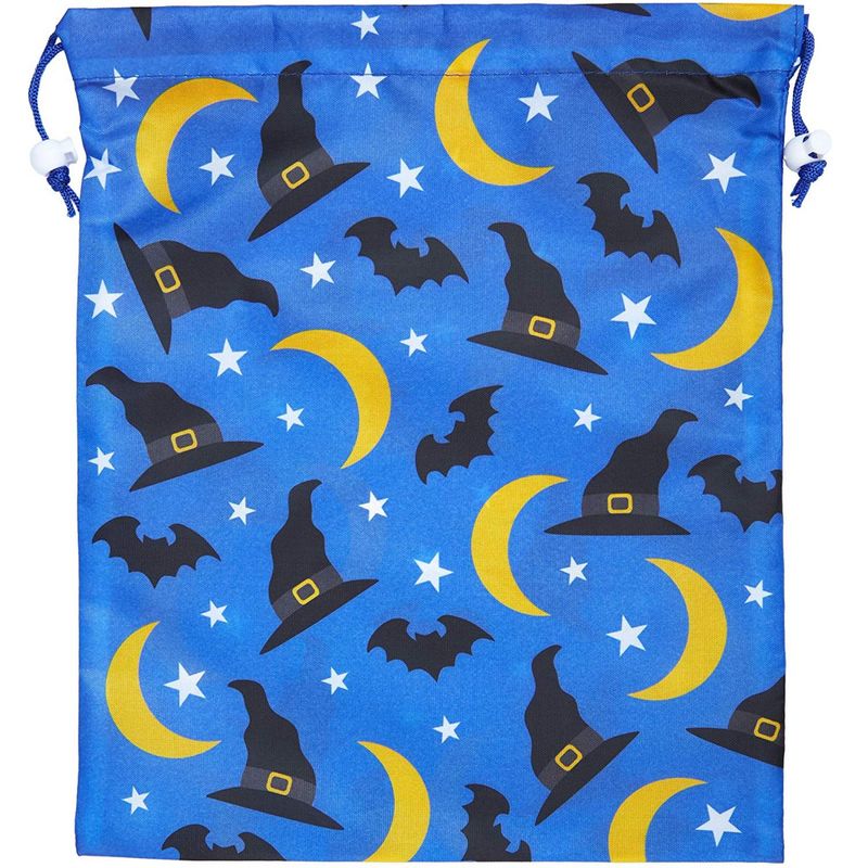 Blue Panda Halloween Party Favor Goody Treat Bags, Reusable with Drawstring (12 Pack)