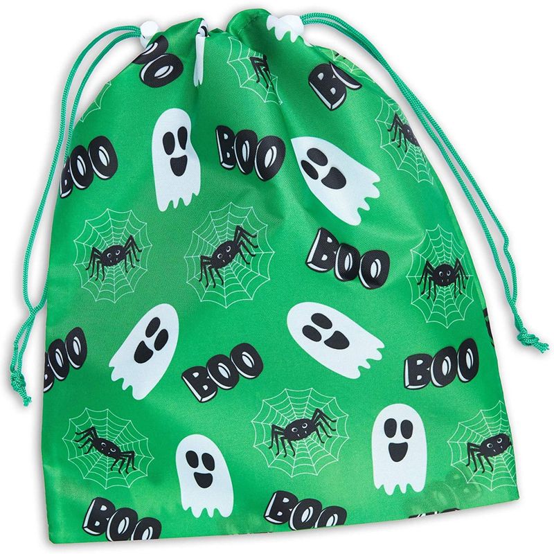 Blue Panda Halloween Party Favor Goody Treat Bags, Reusable with Drawstring (12 Pack)