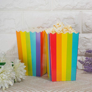 Mini Rainbow Popcorn Party Favor Boxes (100 Pack)