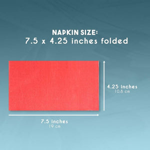 Coral Pink Paper Napkins (7.5 x 4.25 Inches, 120 Pack)
