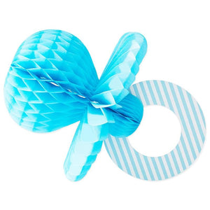 Blue Pacifier Baby Shower Centerpiece, Baby Boy Party Decor (7.9 x 11.2 In, 6Pk)