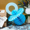 Blue Pacifier Baby Shower Centerpiece, Baby Boy Party Decor (7.9 x 11.2 In, 6Pk)