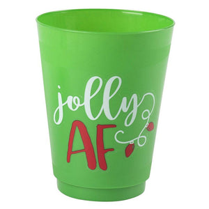 Christmas Party Cups, Reusable Plastic Tumblers, Holiday Designs (16 Oz, 24 Pack)