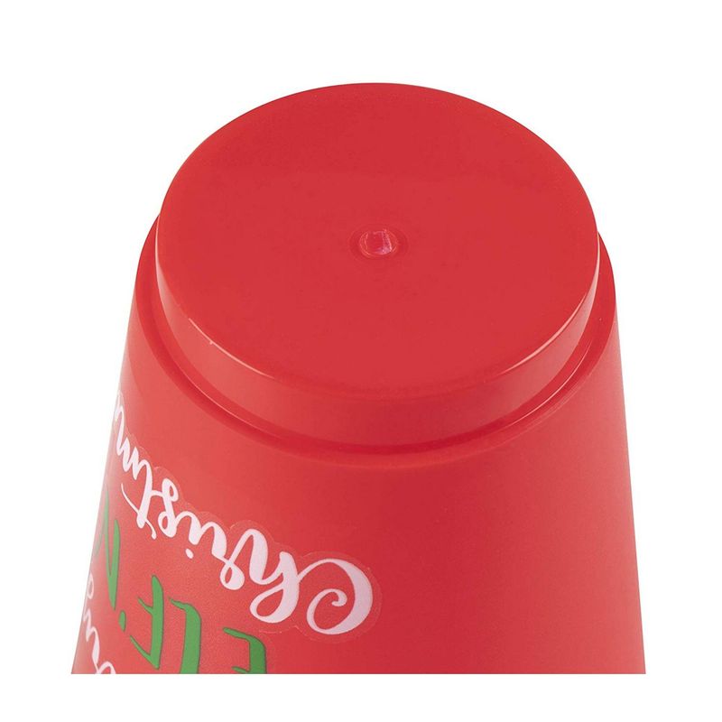 Christmas Party Cups, Reusable Plastic Tumblers, Holiday Designs (16 Oz, 24 Pack)