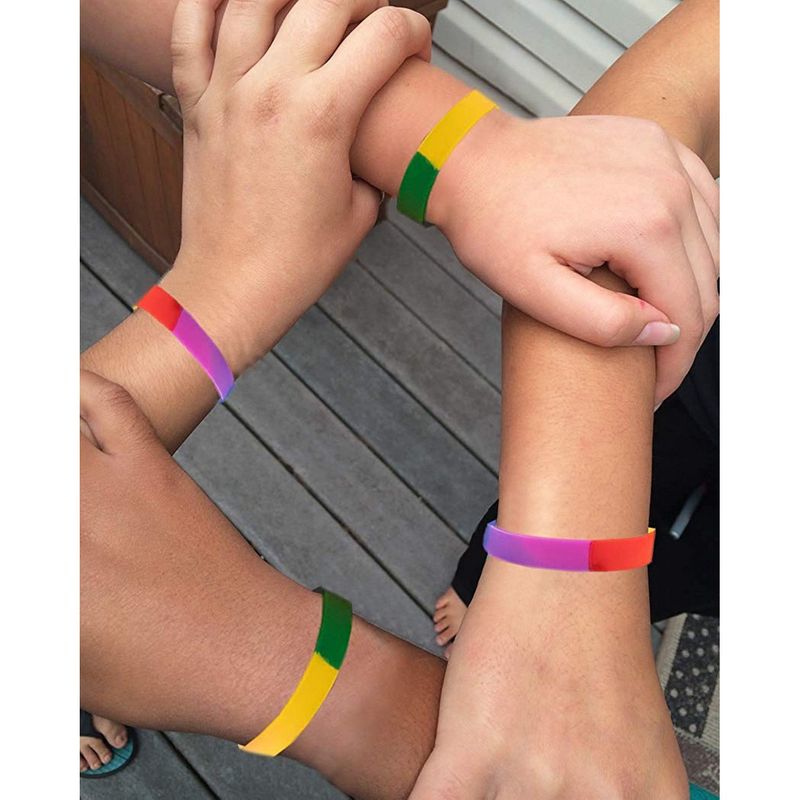 Custom Rainbow Silicone Wristbands | Prevention Resources