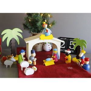 Blue Panda 15-Piece Kids Nativity Set - Christmas Nativity Scene Playset Figures
