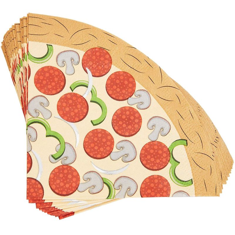 Pizza Party Supplies Kit, Includes Plates, Napkins and Cups (Serves 24 Guests)