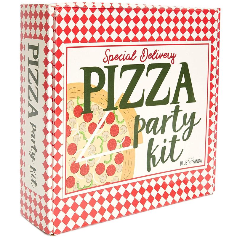 Pizza Party Supplies Kit, Includes Plates, Napkins and Cups (Serves 24 Guests)