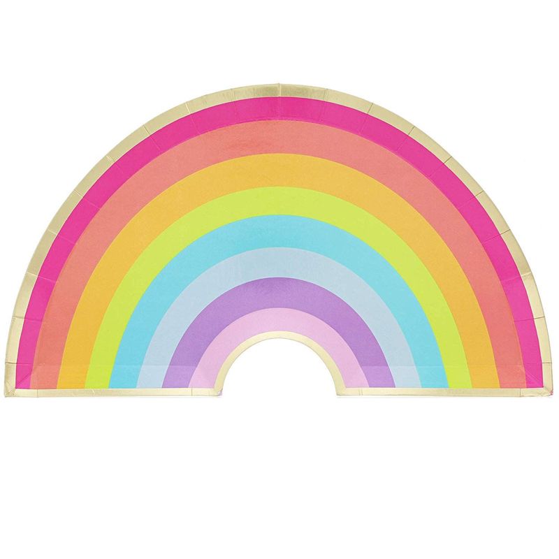 Unicorn Party Supplies, Rainbow Plates (10 x 5.5 In, 48-Pack)