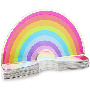 Unicorn Party Supplies, Rainbow Plates (10 x 5.5 In, 48-Pack)
