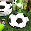 80 Pack of Paper Plates for Soccer Party Supplies (Black and White, 9 Inches)
