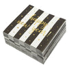Happy New Year Party Supplies, Gold Foil Napkins (Black, White, 5 x 5 In, 50 Pack)
