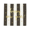 Happy New Year Party Supplies, Gold Foil Napkins (Black, White, 5 x 5 In, 50 Pack)