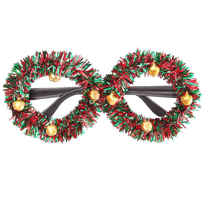 Christmas Novelty Glasses, Xmas Holiday Accessories, Photo Booth Props (8 Pack)