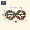 Christmas Novelty Glasses, Xmas Holiday Accessories, Photo Booth Props (8 Pack)